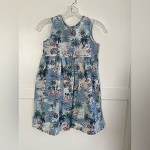 Harley-Davidson Kids Dress in Blue with Tropical Print